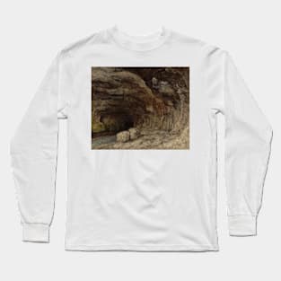 Grotto of Sarrazine near Nans-sous-Sainte-Anne by Gustave Courbet Long Sleeve T-Shirt